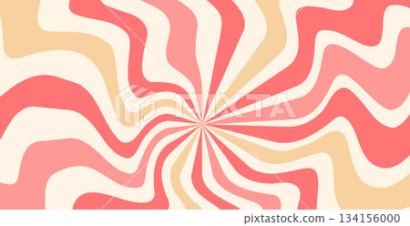 Swirl red and beige starburst background. Retro hypnosis spiral sun rays abstract illustration. Vector wavy carnival decoration. Radial stripes vintage backdrop. Sunburst 70s pop art design Swirl red and beige starburst background. Retro hypnosis spiral sun rays abstract illustration. Vector wavy carnival decoration. Radial stripes vintage backdrop. Sunburst 70s pop art design 134156000