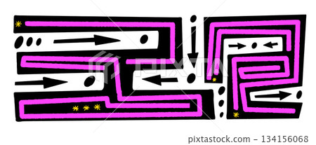 Abstract geometric pattern scribble drawn. Maze naive doodle background. labyrinth tribal ornament decorative backdrop. Naive irregular black rectangles figures. Vector bg horizontal shapes Abstract geometric pattern scribble drawn. Maze naive doodle background. labyrinth tribal ornament decorative backdrop. Naive irregular black rectangles figures. Vector bg horizontal shapes 134156068