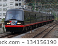 Kurofune train with 40th anniversary headmark 134156190