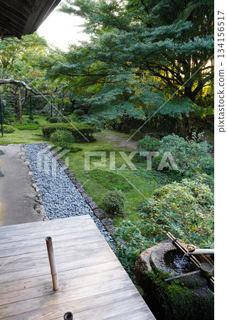 Water chimes and stone basin at Ohara Hosen-in Temple Water chimes and stone basin at Ohara Hosen-in Temple 134156517