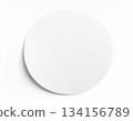 White Round Paper Mockup on White  Background 134156789