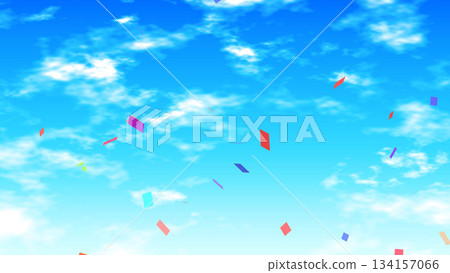 藍天白雲背景 134157066