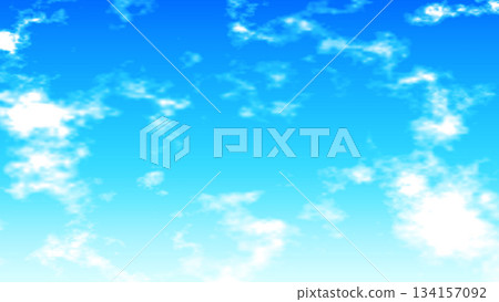 藍天白雲背景 134157092