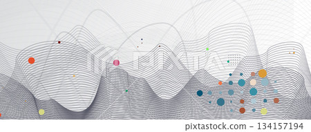 Technology and science geomtric banner or header. Connected neural network visualization Technology and science geomtric banner or header. Connected neural network visualization 134157194