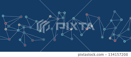 Technology and science geomtric banner or header. Connected neural network visualization Technology and science geomtric banner or header. Connected neural network visualization 134157208