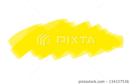 Hand-drawn marker underline yellow Hand-drawn marker underline yellow 134157536