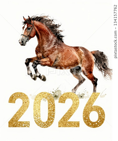 2026 Horse year theme for new year 2026 Horse year theme for new year 134157762