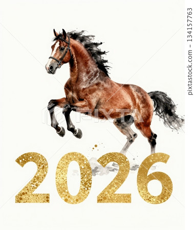 2026 Horse year theme for new year 2026 Horse year theme for new year 134157763