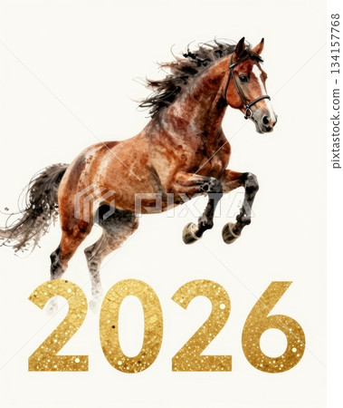 2026 Horse year theme for new year 2026 Horse year theme for new year 134157768