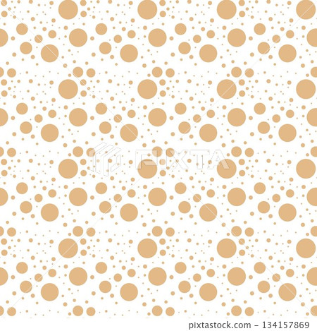 Polka Dot Pattern, brown dot Seamless Background eps10 134157869
