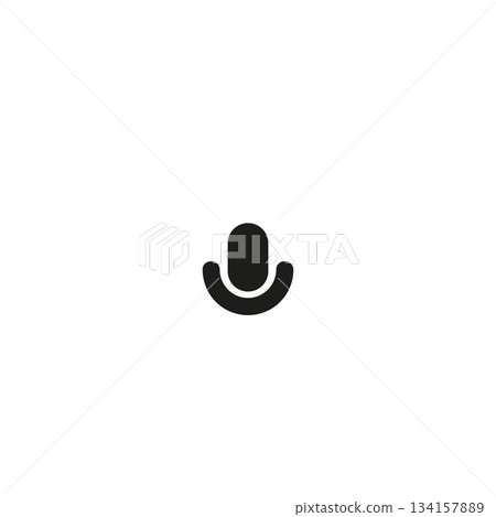 Vector icon of a classic microphone, perfect for audio, music, or podcast designs. Black and white, isolated on a white background. Editable stroke. Vector icon of a classic microphone, perfect for audio, music, or podcast designs. Black and white, isolated on a white background. Editable stroke. 134157889
