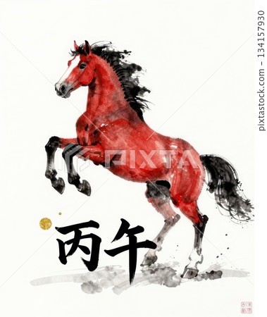 2026 Horse year theme for new year. 134157930