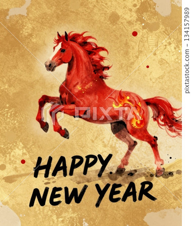 2026 Horse year theme for new year. 134157989