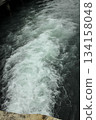 Rushing Water Flowing in sea. Water Texture, rushing water flowing texture. Water background. 134158048