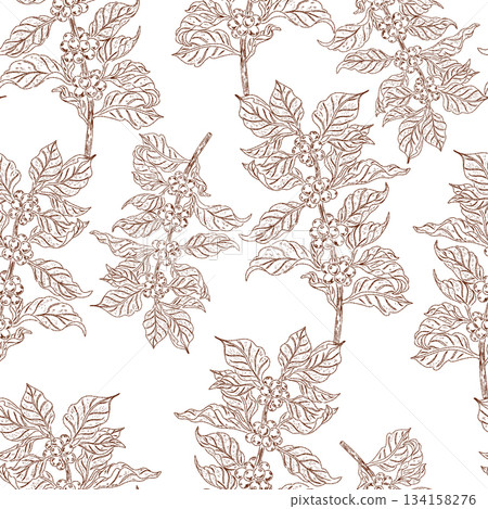 seamless pattern with stylized flowers seamless pattern with stylized flowers 134158276