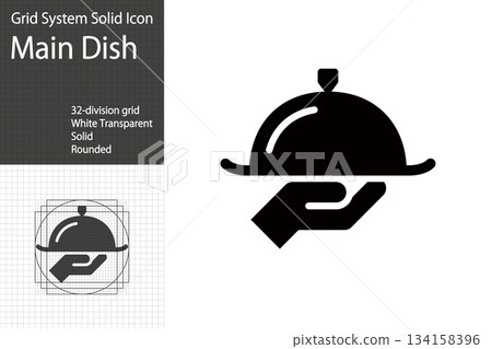 Icons representing dishes, restaurants, waiters, and food Icons representing dishes, restaurants, waiters, and food 134158396