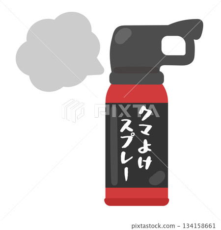 Bear repellent spray illustration Bear repellent spray illustration 134158661
