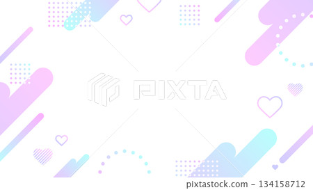 Neon color gradation pop heart frame 16:9 Neon color gradation pop heart frame 16:9 134158712