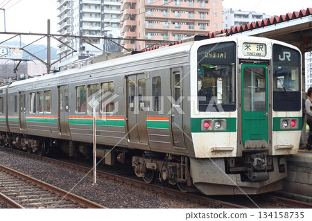 Ou Main Line 719 series train parked at Fukushima Station in the morning (Fukushima ⇔ Yonezawa - Yamagata) Ou Main Line 719 series train parked at Fukushima Station in the morning (Fukushima ⇔ Yonezawa - Yamagata) 134158735