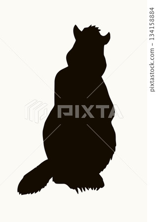 Vector illustration of a beaver with a stick. Vector illustration of a beaver with a stick. 134158884
