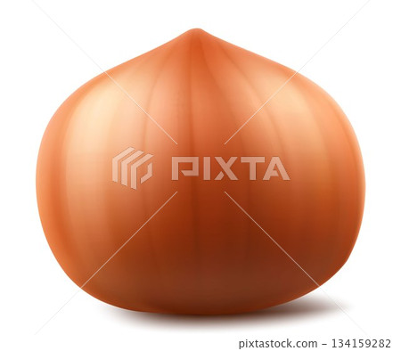 Hazelnuts in the shell. Isolated on white background. Hazelnut kernels are ripe and tasty, a healthy treat, a source of protein. For snacks and chocolate spread. Realistic 3d vector illustration. Hazelnuts in the shell. Isolated on white background. Hazelnut kernels are ripe and tasty, a healthy treat, a source of protein. For snacks and chocolate spread. Realistic 3d vector illustration. 134159282