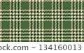 Deep Forest Green and Tan Houndstooth Christmas Check Seamless Pattern Traditional Holiday 134160013