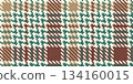 Christmas Houndstooth Tartan Pattern Brown Beige Green Red Plaid Holiday Design 134160015