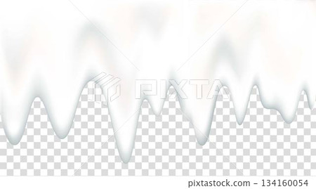 Yogurt, cream, glaze, liquid or paint wave realistic 3d texture. 134160054