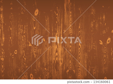 Warm rustic wooden fence plank texture with detailed grain pattern in vintage brown tones Warm rustic wooden fence plank texture with detailed grain pattern in vintage brown tones 134160061