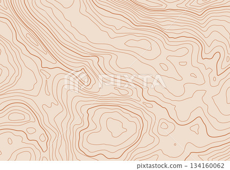 Topographic map background with altitude lines. Abstract terrain topography with elevation levels of the relief 134160062