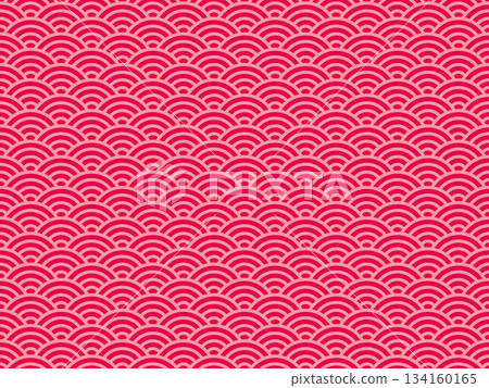Salmon pink Seigaiha pattern Salmon pink Seigaiha pattern 134160165