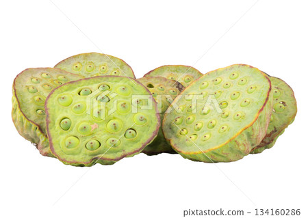 lotus seeds isolated on white background 134160286