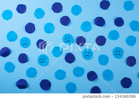Blue monday concept, post-holiday blues Blue monday concept, post-holiday blues 134160386