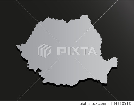 Vector map Romania, template outline country Vector map Romania, template outline country 134160518