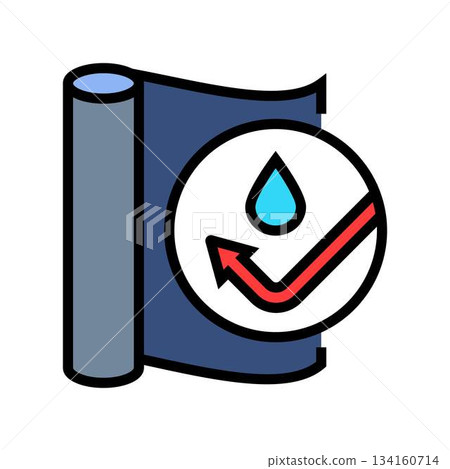 water repellent fabric on clothing color icon vector illustration water repellent fabric on clothing color icon vector illustration 134160714