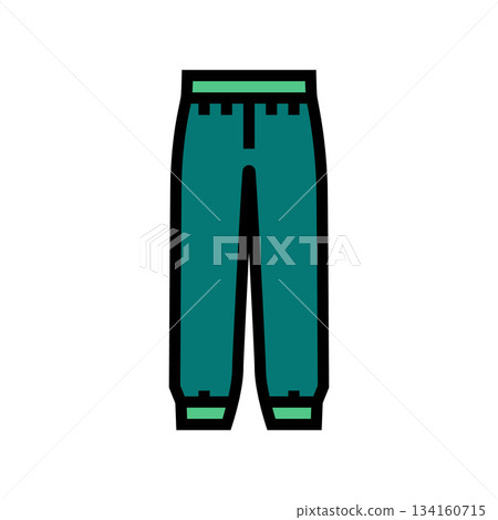 rain pants elastic waistband color icon vector illustration rain pants elastic waistband color icon vector illustration 134160715