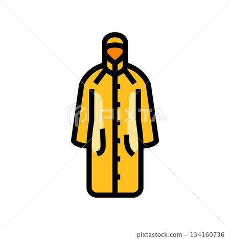 raincoat hood color icon vector illustration 134160736