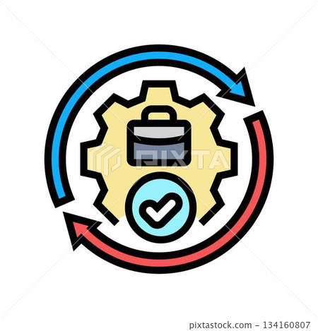 business workflow automation color icon vector illustration business workflow automation color icon vector illustration 134160807