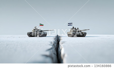 Tanks from Bulgaria and Israel Face Each Other in Tension 134160866
