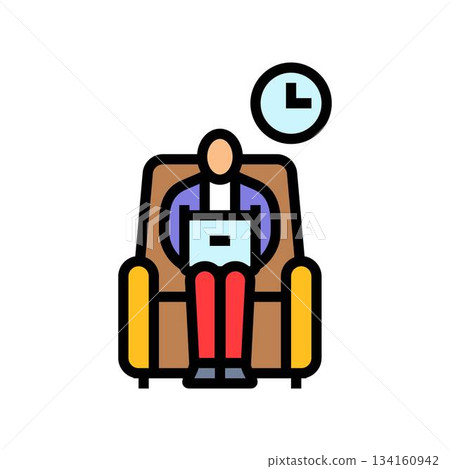 self employed person color icon vector illustration self employed person color icon vector illustration 134160942