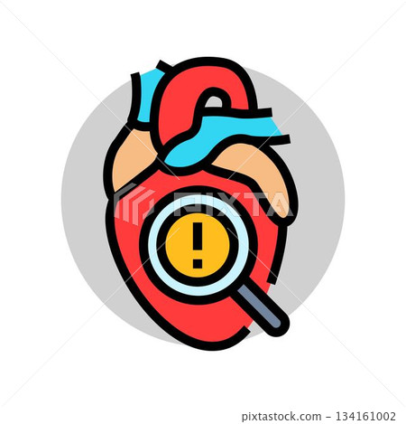 heart health warning color icon vector illustration 134161002