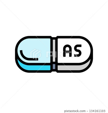 steroid pill capsule color icon vector illustration steroid pill capsule color icon vector illustration 134161103