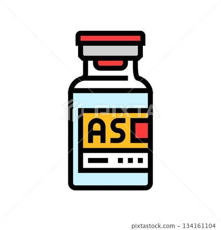 anabolic steroid vial color icon vector illustration 134161104