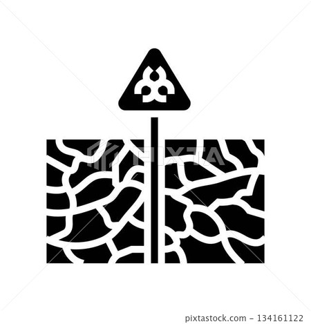 cracked earth chemical signs glyph icon vector illustration cracked earth chemical signs glyph icon vector illustration 134161122