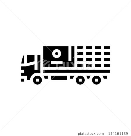 humanitarian aid truck glyph icon vector illustration humanitarian aid truck glyph icon vector illustration 134161189