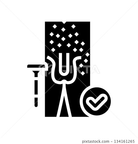 trim pubic hair glyph icon vector illustration 134161265