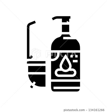 use light body lotion after showering glyph icon vector illustration 134161266