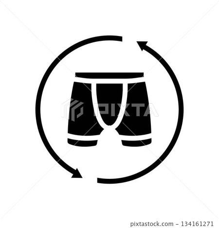 change into clean underwear daily glyph icon vector illustration 134161271