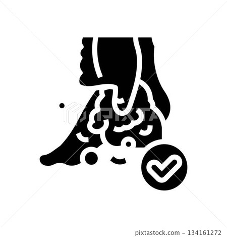 wash feet soap and water glyph icon vector illustration 134161272