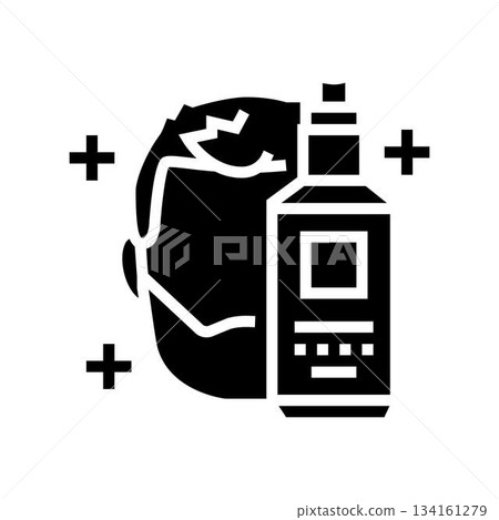 cleanse face a gentle face wash glyph icon vector illustration 134161279
